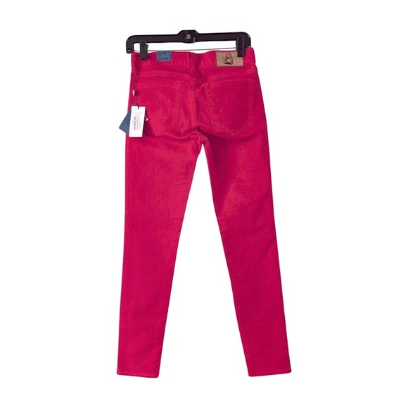 NWT Ralph Lauren RL Skinny Jeans Women Red W26 Cotton Blend Mid Rise - Picture 12 of 15